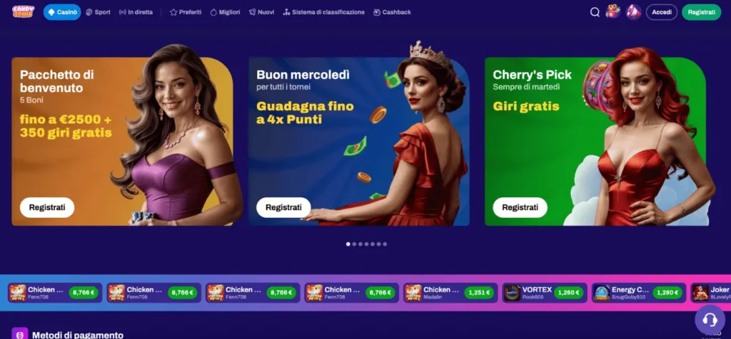 candy spinz casino online non aams