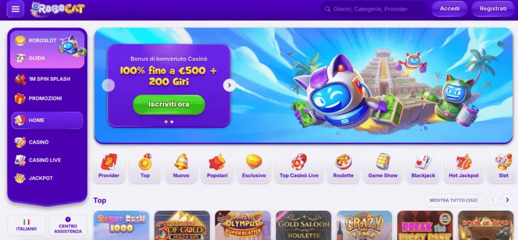 casino non aams robocat