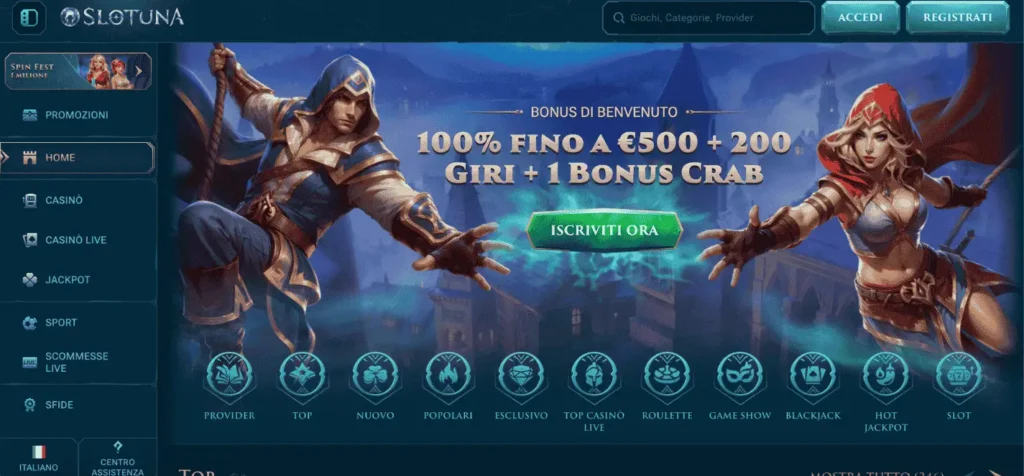 casino non aams slotuna